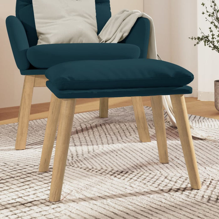 Taburet, albastru, 45x29,5x35 cm, catifea - WALTI WALTI