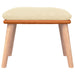 Taburet, crem, 45x29,5x35 cm, textil & piele ecologică - WALTI WALTI