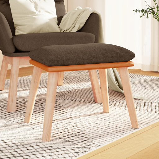 Taburet, maro, 45x29,5x35 cm, textil & piele ecologică - WALTI WALTI