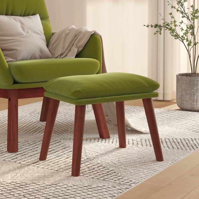 Taburet, verde deschis, 45x29,5x35 cm, catifea - WALTI WALTI