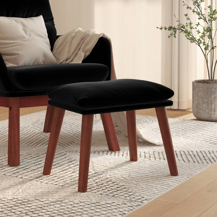 Taburet, negru, 45x29,5x35 cm, catifea - WALTI WALTI