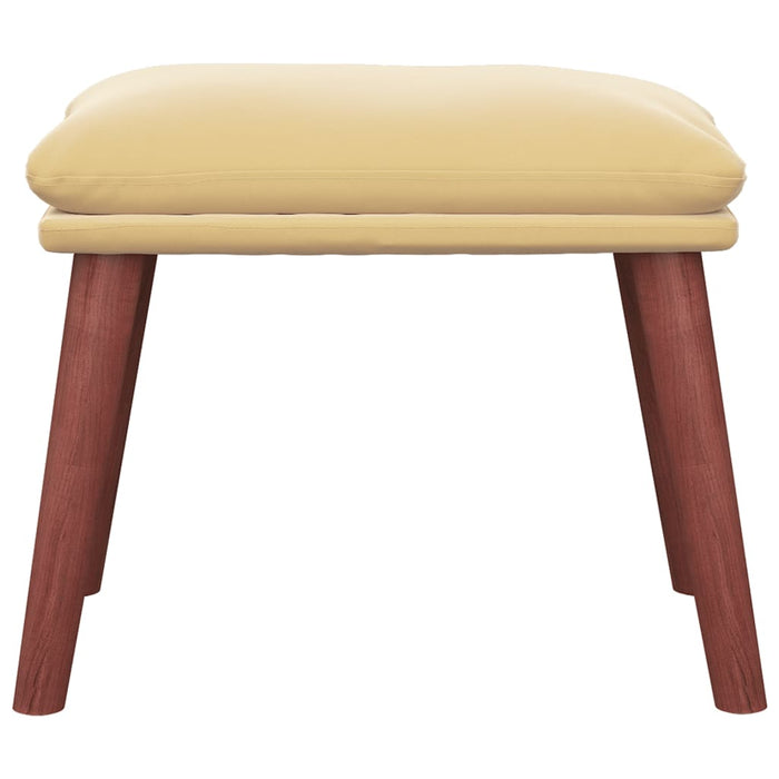 Taburet, crem alb, 45x29,5x35 cm, catifea - WALTI WALTI