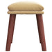Taburet, crem alb, 45x29,5x35 cm, catifea - WALTI WALTI