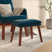Taburet, albastru, 45x29,5x35 cm, catifea - WALTI WALTI