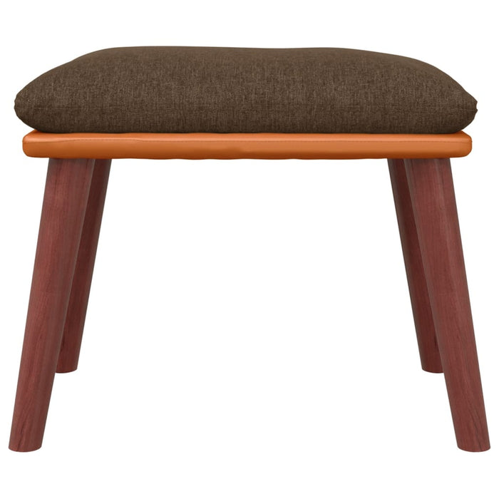 Taburet, maro, 45x29,5x35 cm, textil & piele ecologică - WALTI WALTI