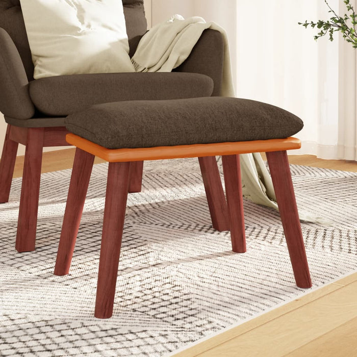 Taburet, maro, 45x29,5x35 cm, textil & piele ecologică - WALTI WALTI