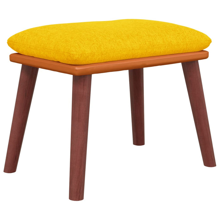 Taburet, galben muștar, 45x29,5x35 cm, textil și piele eco - WALTI WALTI