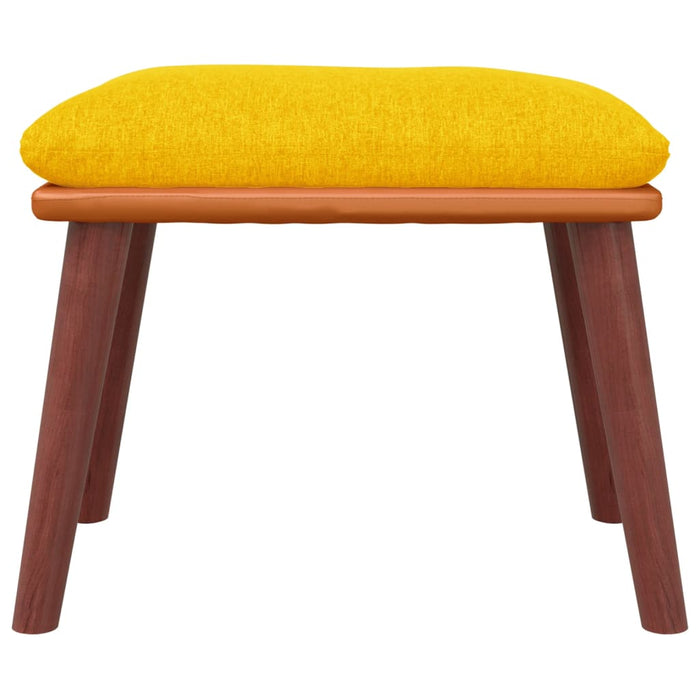 Taburet, galben muștar, 45x29,5x35 cm, textil și piele eco - WALTI WALTI