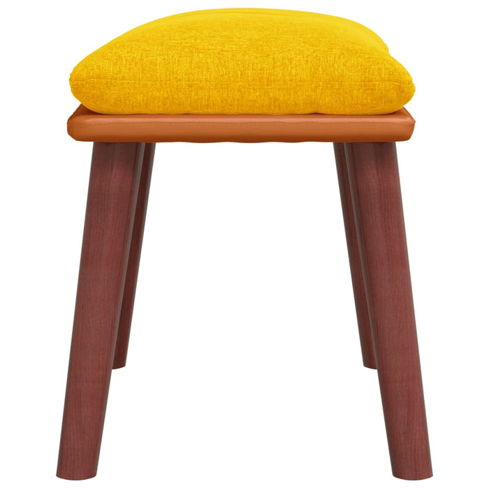 Taburet, galben muștar, 45x29,5x35 cm, textil și piele eco - WALTI WALTI