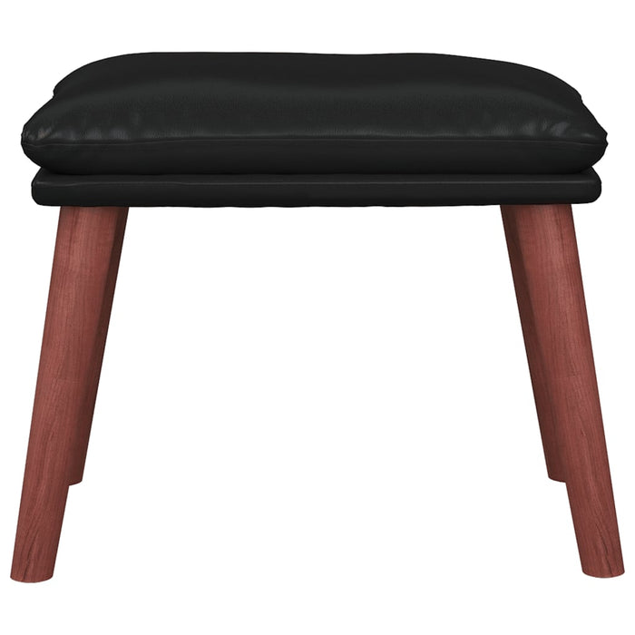 Taburet, negru, 45x29,5x35 cm, piele ecologică - WALTI WALTI