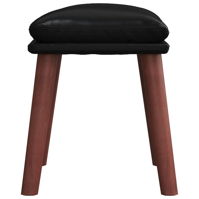 Taburet, negru, 45x29,5x35 cm, piele ecologică - WALTI WALTI