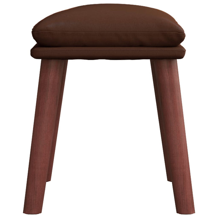 Taburet, maro, 45x29,5x35 cm, piele ecologică - WALTI WALTI