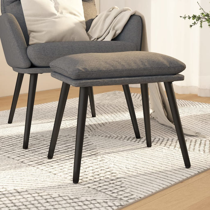 Taburet, gri deschis, 45x29,5x35 cm, material textil - WALTI WALTI