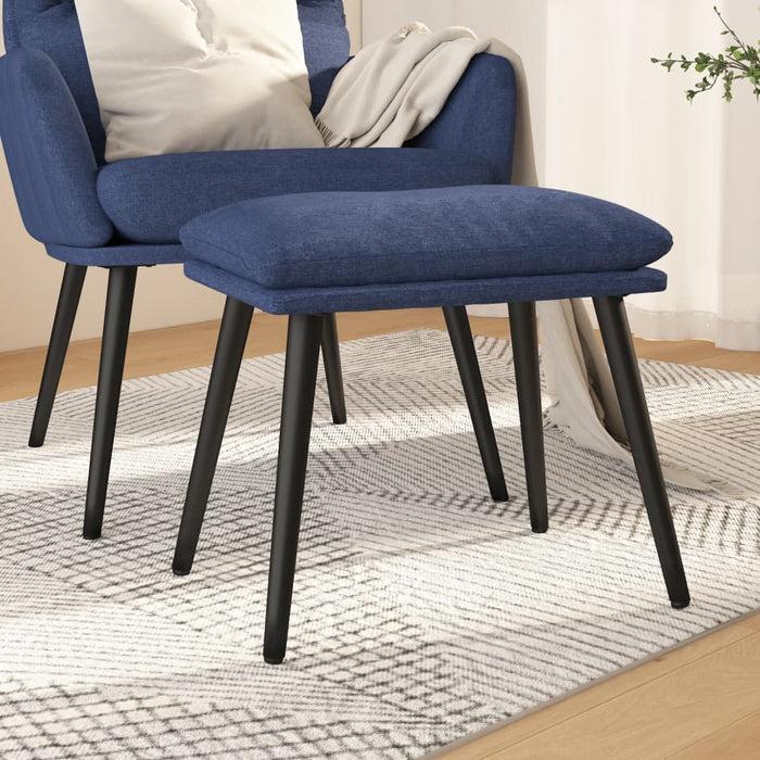 Taburet, albastru, 45x29,5x35 cm, material textil - WALTI WALTI