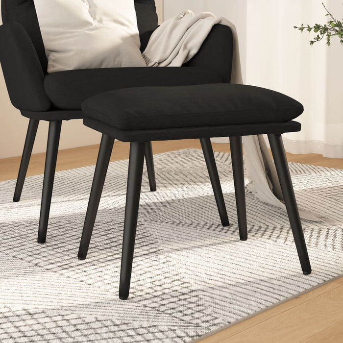 Taburet, negru, 45x29,5x35 cm, material textil - WALTI WALTI