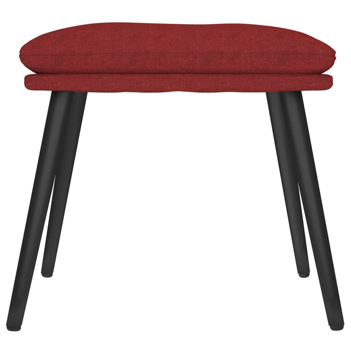 Taburet, roșu vin, 45x29,5x35 cm, material textil WALTI