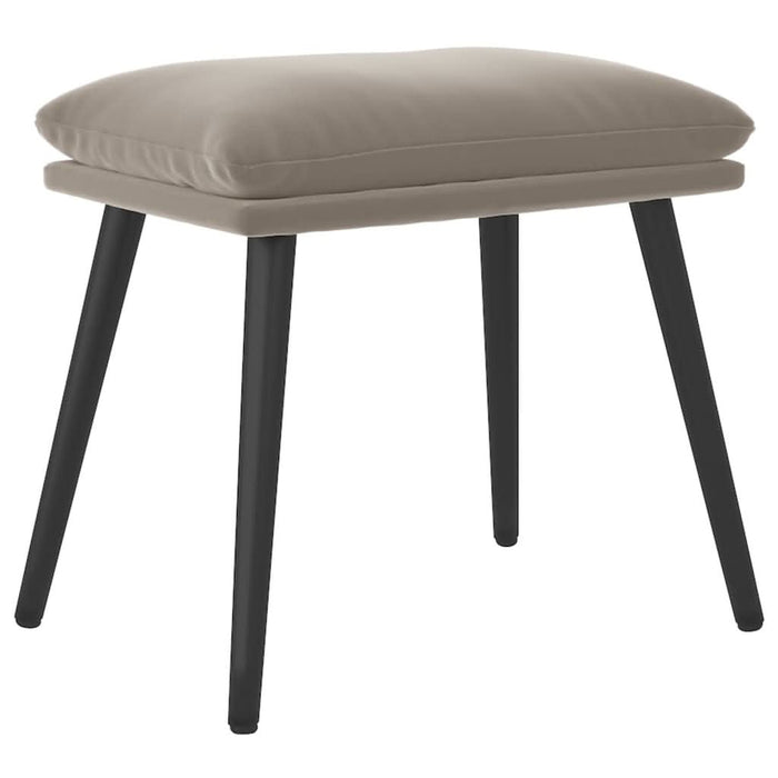 Taburet, gri deschis, 45x29,5x35 cm, catifea - WALTI WALTI
