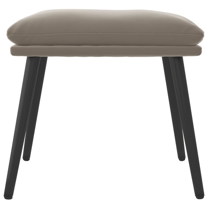 Taburet, gri deschis, 45x29,5x35 cm, catifea - WALTI WALTI