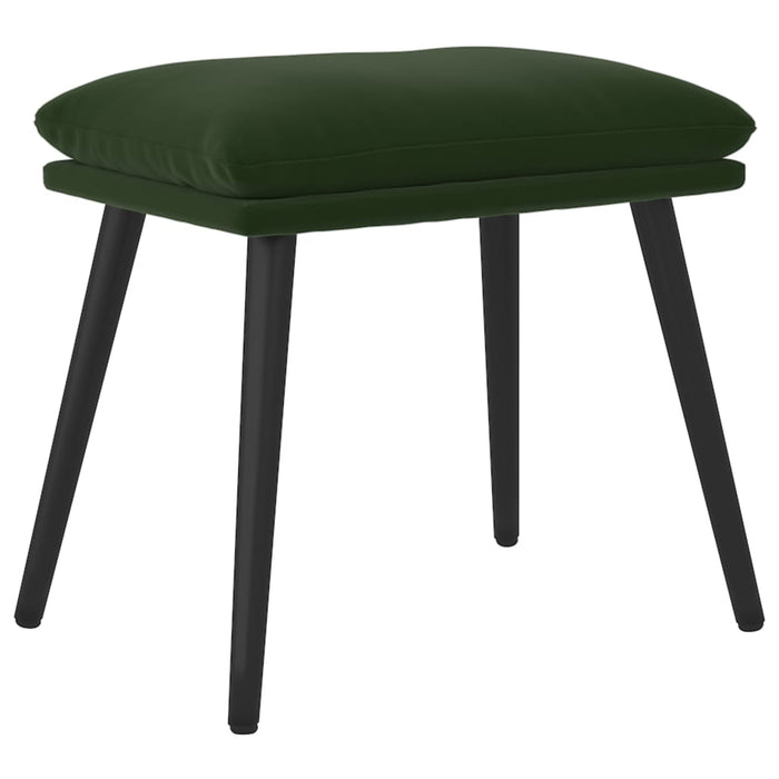 Taburet, verde închis, 45x29,5x35 cm, catifea - WALTI WALTI