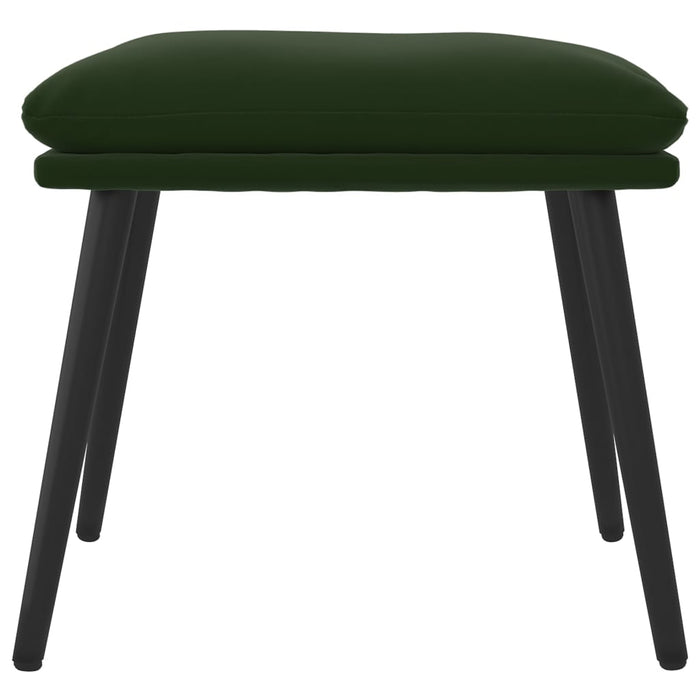 Taburet, verde închis, 45x29,5x35 cm, catifea - WALTI WALTI