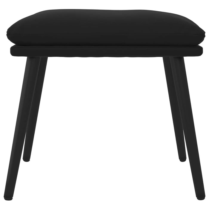 Taburet, negru, 45x29,5x35 cm, catifea WALTI