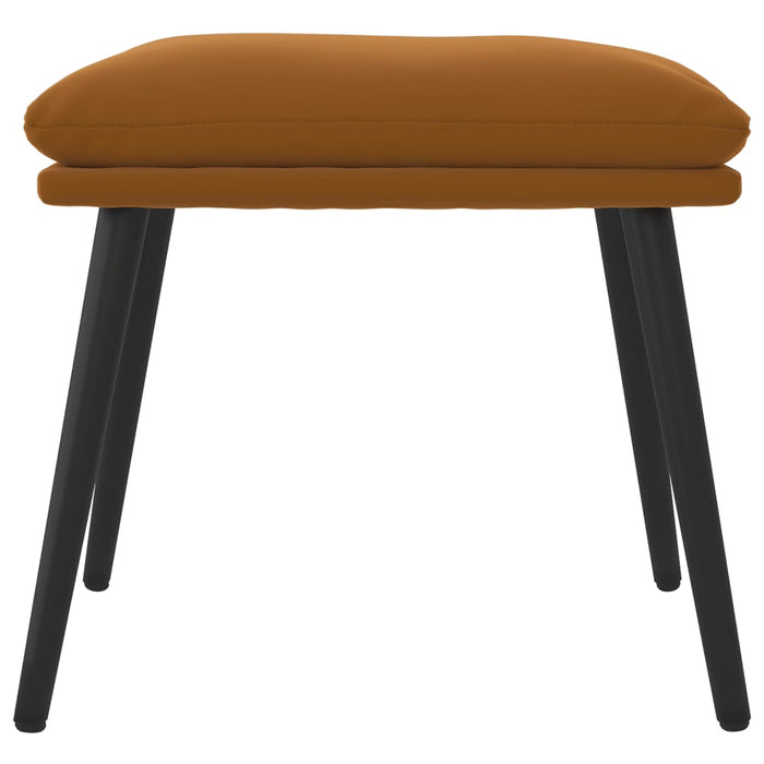 Taburet, maro, 45x29,5x35 cm, catifea - WALTI WALTI