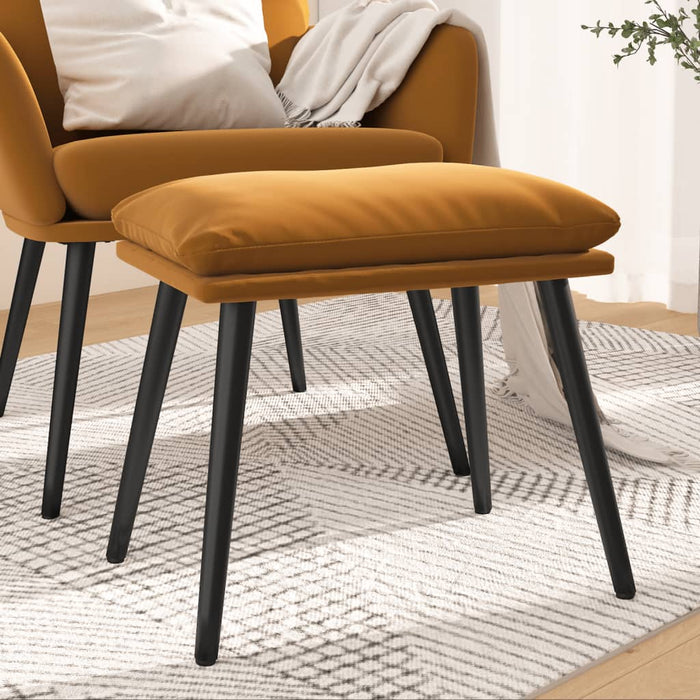 Taburet, maro, 45x29,5x35 cm, catifea - WALTI WALTI