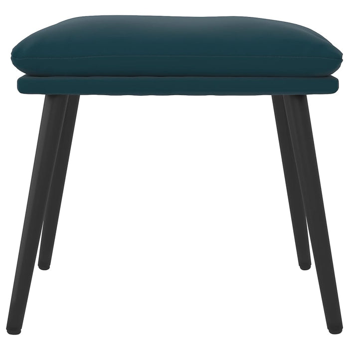Taburet, albastru, 45x29,5x35 cm, catifea WALTI