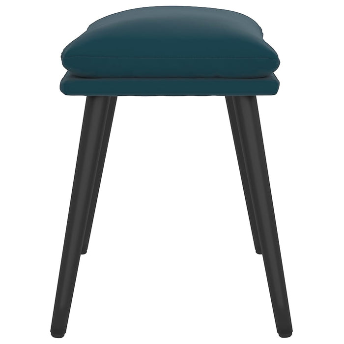 Taburet, albastru, 45x29,5x35 cm, catifea WALTI