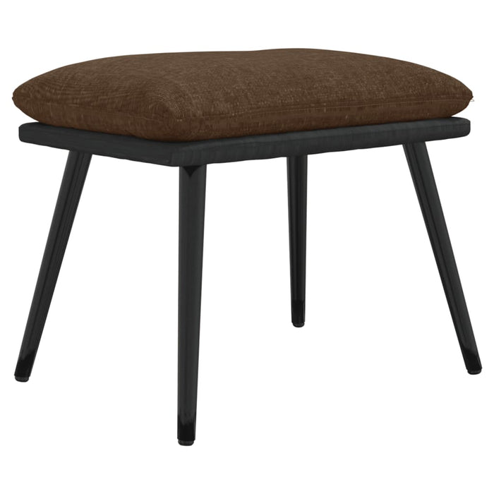 Taburet, maro, 45x29,5x35 cm, textil & piele ecologică - WALTI WALTI