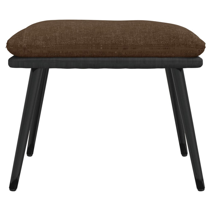 Taburet, maro, 45x29,5x35 cm, textil & piele ecologică - WALTI WALTI