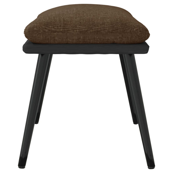Taburet, maro, 45x29,5x35 cm, textil & piele ecologică - WALTI WALTI