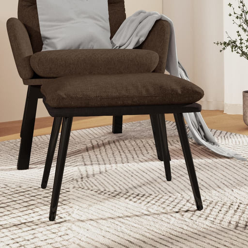 Taburet, maro, 45x29,5x35 cm, textil & piele ecologică - WALTI WALTI