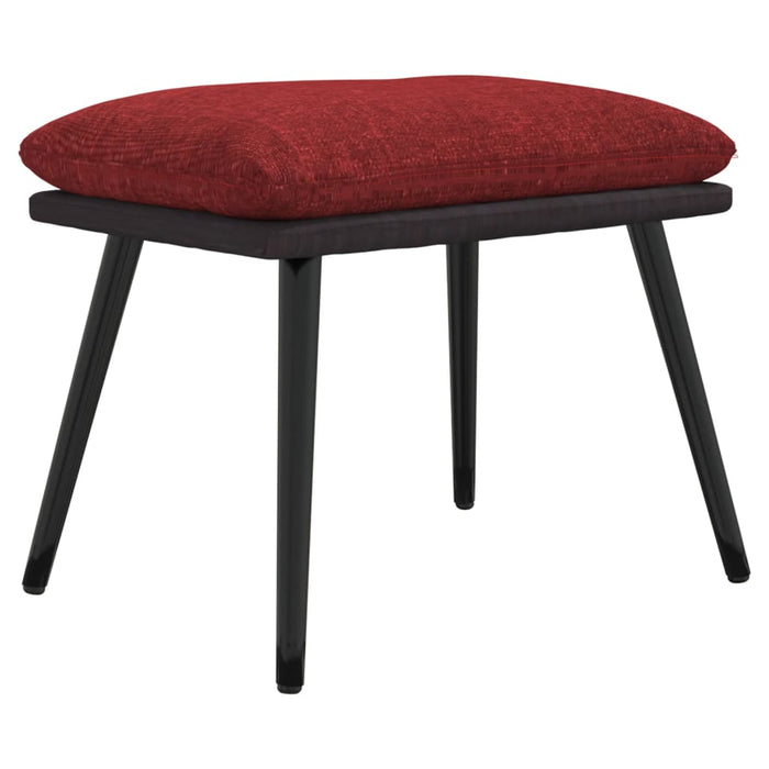 Taburet, roșu vin, 45x29,5x35 cm, material textil WALTI