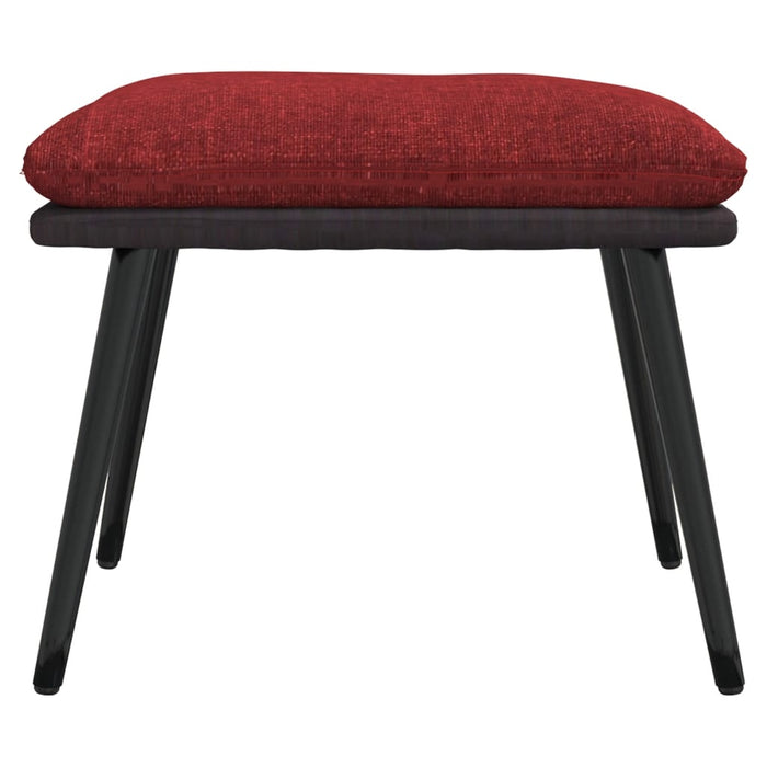 Taburet, roșu vin, 45x29,5x35 cm, material textil WALTI