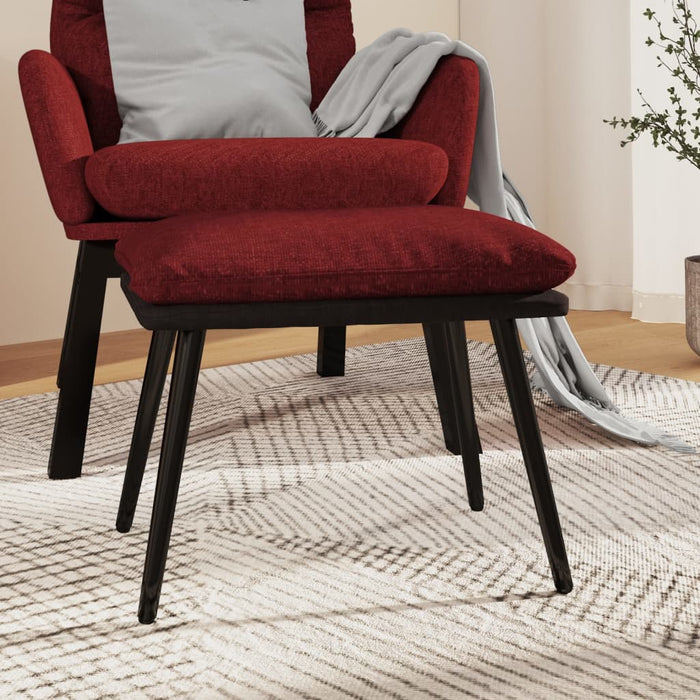 Taburet, roșu vin, 45x29,5x35 cm, material textil WALTI