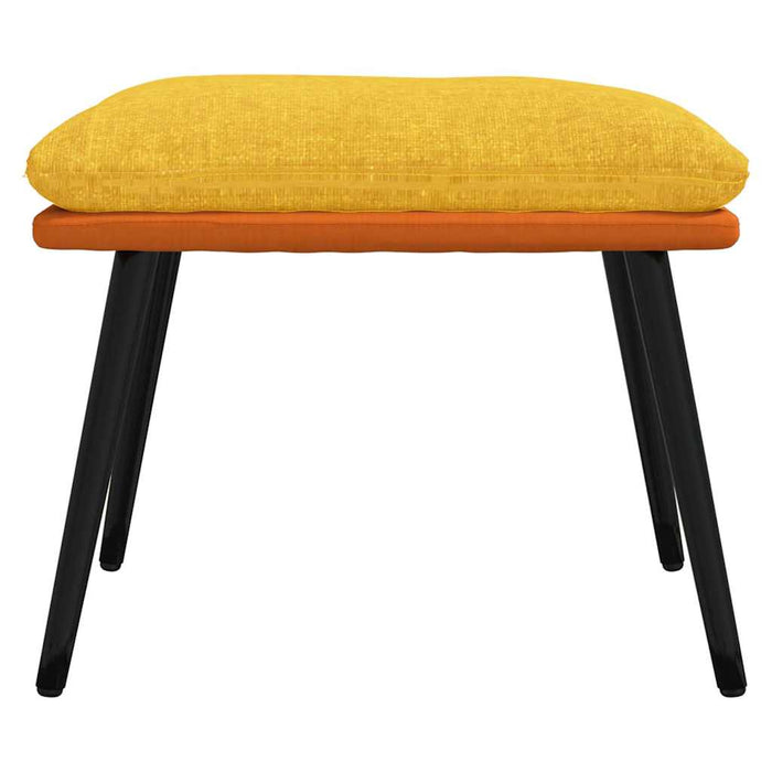 Taburet galben muștar/portocaliu 45x29,5x35 cm textil/piele eco WALTI