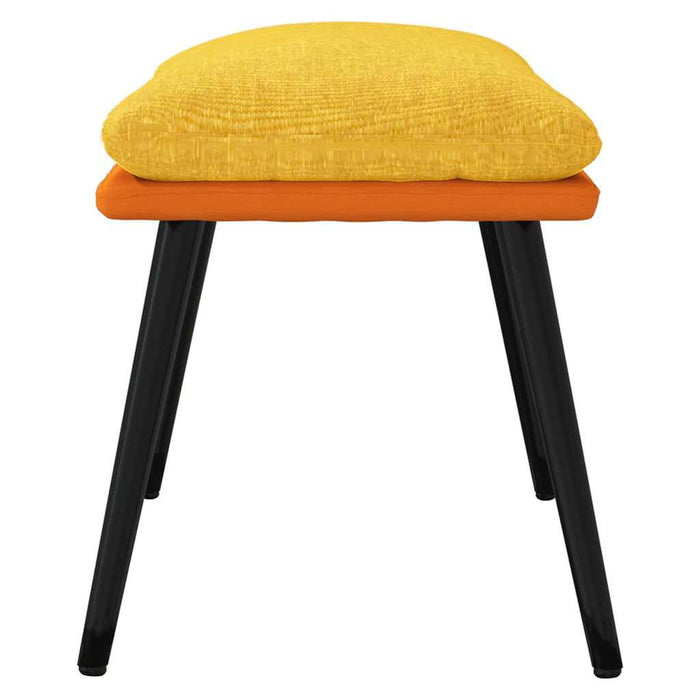 Taburet galben muștar/portocaliu 45x29,5x35 cm textil/piele eco WALTI