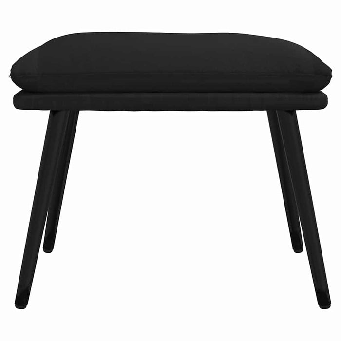 Taburet, negru, 45x29,5x35 cm, piele ecologică lucioasă WALTI