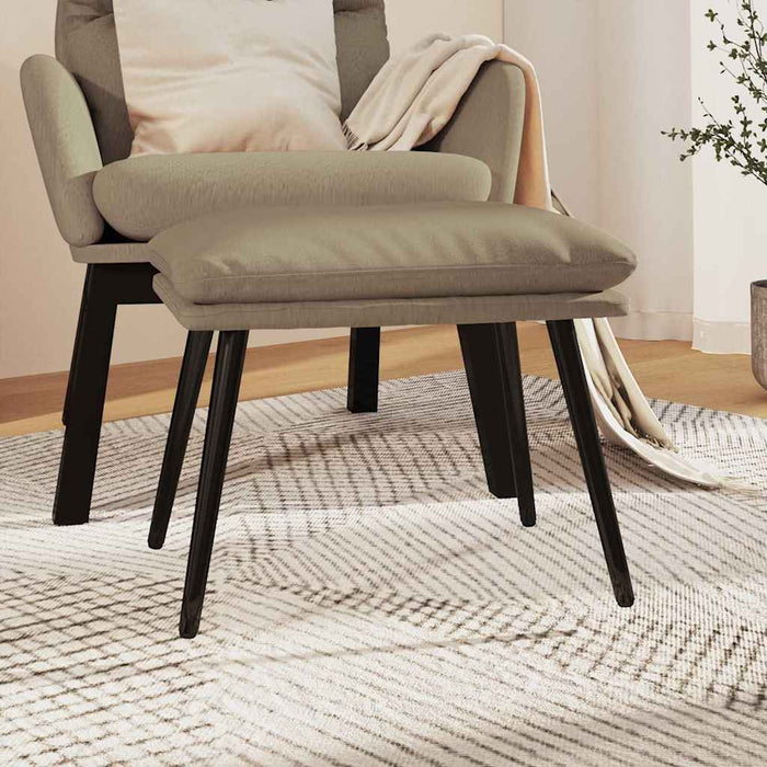 Taburet, gri deschis, 45x30x35 cm, textil microfibră WALTI