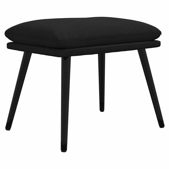 Taburet, negru, 45x30x35 cm, textil microfibră WALTI