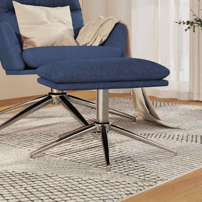 Taburet, albastru, 60x60x35, material textil WALTI