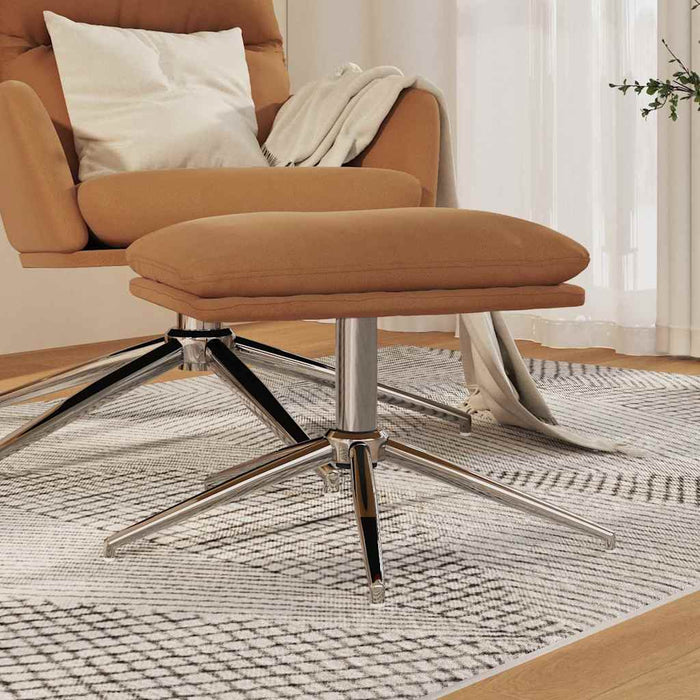 Taburet, gri taupe, 60x60x35 cm, microfibră WALTI