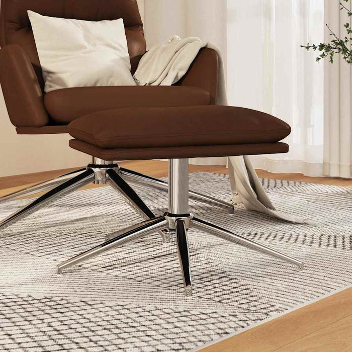 Taburet, maro, 45x29,5x35 cm, piele ecologică WALTI
