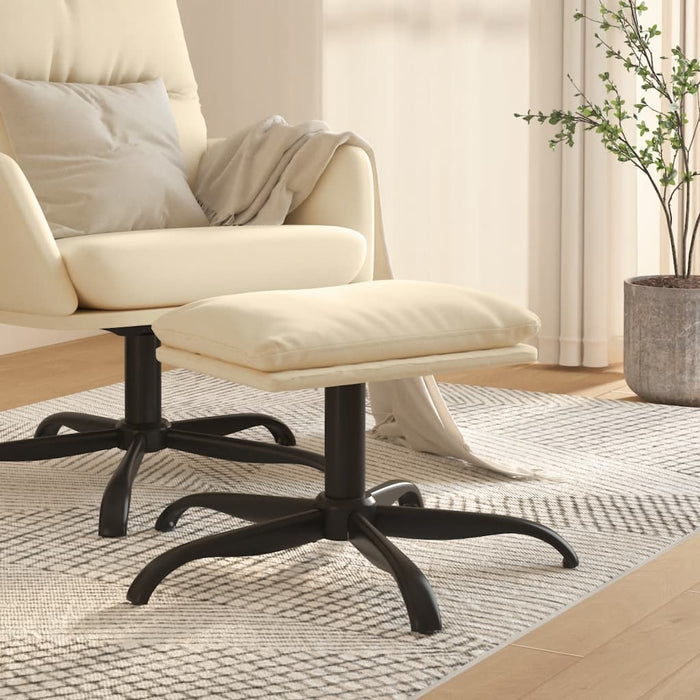 Taburet, crem, 60x60x36 cm, material textil WALTI