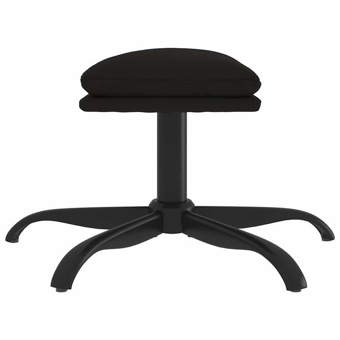Taburet, negru, 60x60x36 cm, catifea WALTI