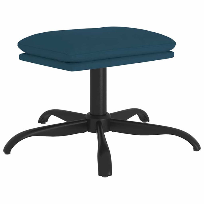 Taburet, albastru, 60x60x36, catifea WALTI