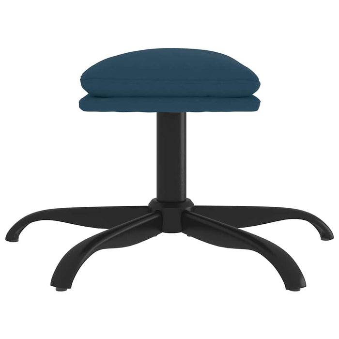 Taburet, albastru, 60x60x36, catifea WALTI
