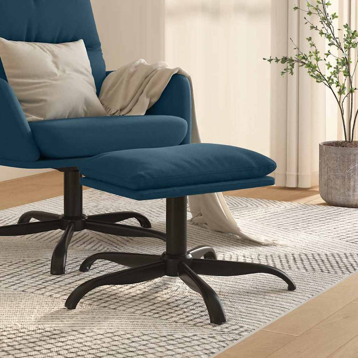 Taburet, albastru, 60x60x36, catifea WALTI