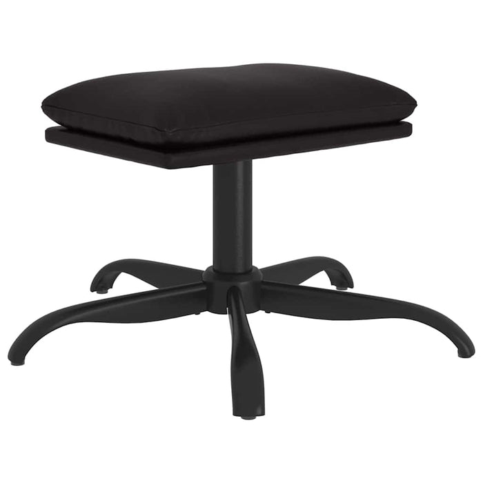 Taburet, negru, 60x60x36 cm, piele ecologică WALTI